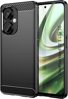 CARBON COVER FOR ONEPLUS CE 3 LITE MATTE BLACK TPU SOFT SHOCKPROOF CASE