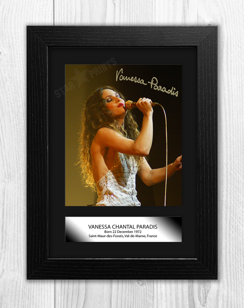 Vanessa Paradis (1) A4 signed mounted photograph picture poster