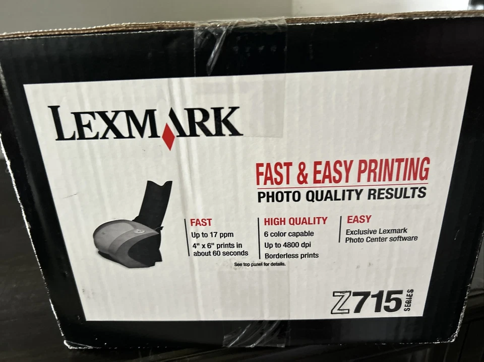 Lexmark Printer Z715 Series Inkjet Color Photo Quality PC MAC (new sealed box) - Image 2 of 4