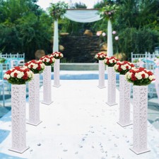 New Elegant Wedding Roman Decorative Column Set 8Pcs Roman Pillars LED White US