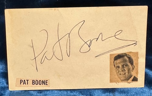👀 Young Pat Boone signed Autogramm 3x5 Karteikarte 👀