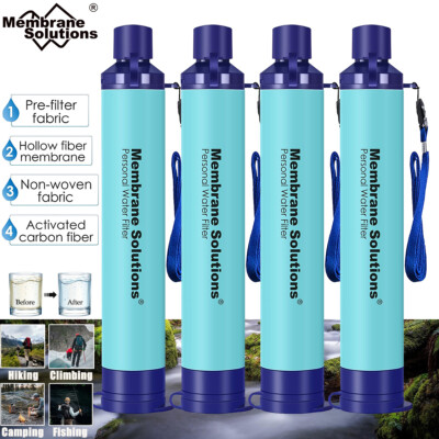 #ad Personal Water Filter Straws Outdoor Emergency Portable Water Filtration 1 10Pcs $30.74