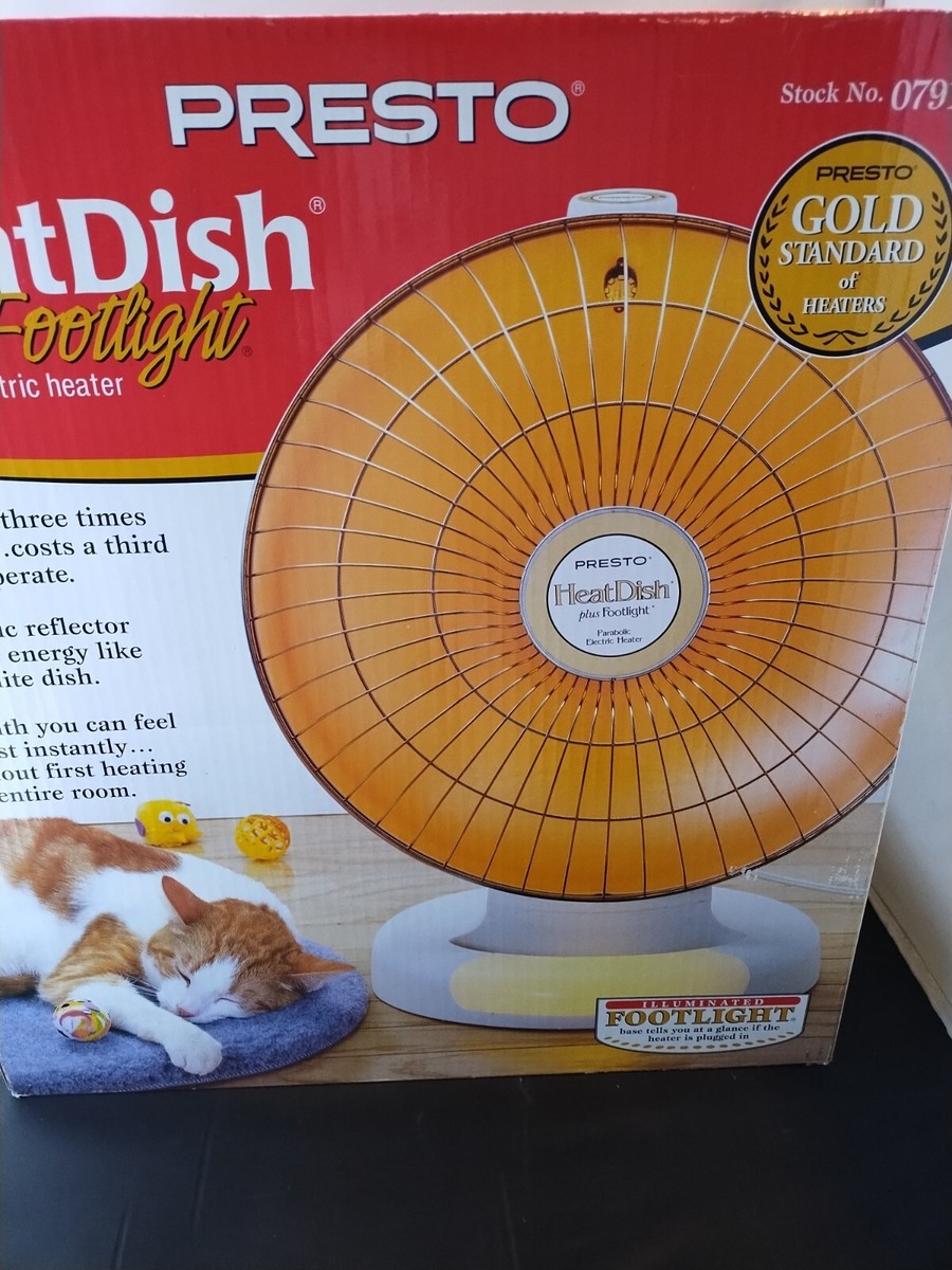 Presto HeatDish Parabolic Electric Heater plus Footlight