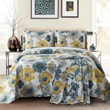 Leahanna Reversible Bedspread Coverlet Quilt Set Bedding Cover Twin Queen King