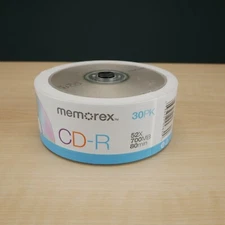 Memorex Music CD-R 40X, 80 Minute, 700MB, 30-Pack Spindle Sealed.