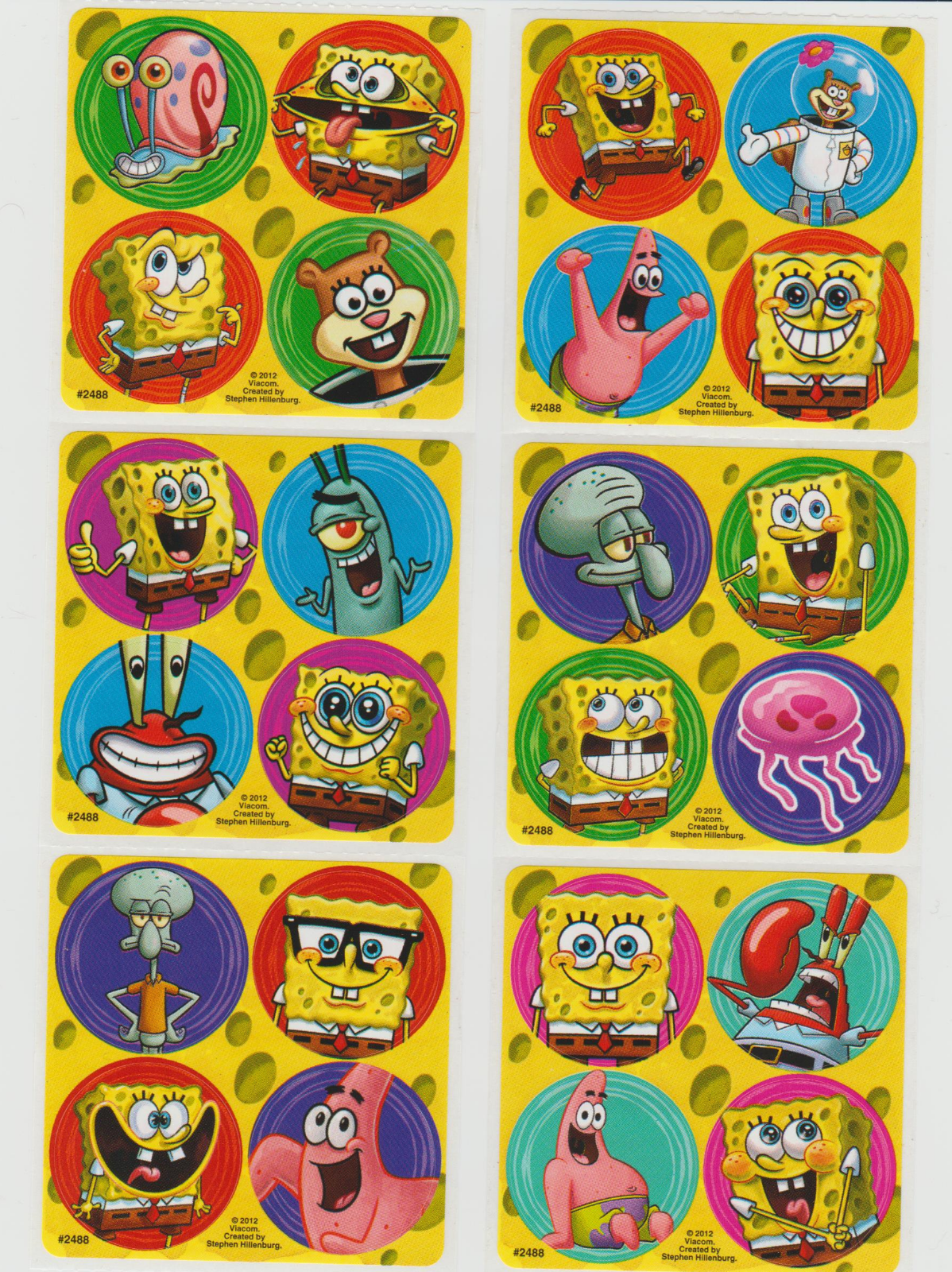 48 SpongeBob Mini Stickers, 1.2