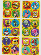 80 SpongeBob Mini Stickers, 1.2" Round Each, Party Favors
