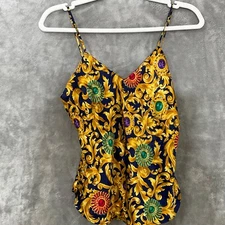 Vintage Erica Taylor Intimates 90’s Y2K Jewel tone Satin Babydoll cami top