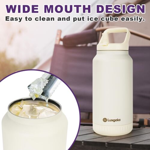 64oz Insulated Water Bottle Half Gallon Stainless Steel Vacuum Tumbler With Flip - Picture 4 of 7