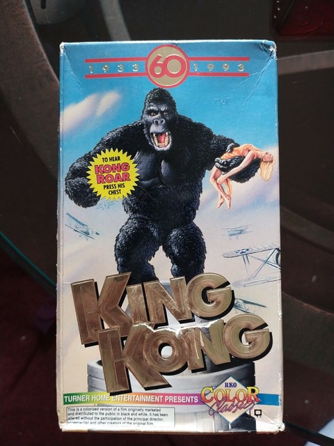 King Kong VHS Tape 1993 60th Anniversary RKO Color Classic Turner for ...