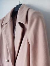 Lipsy London Wool Blend Double Breasted Belted Winter Coat In Neutral Uk18 £135