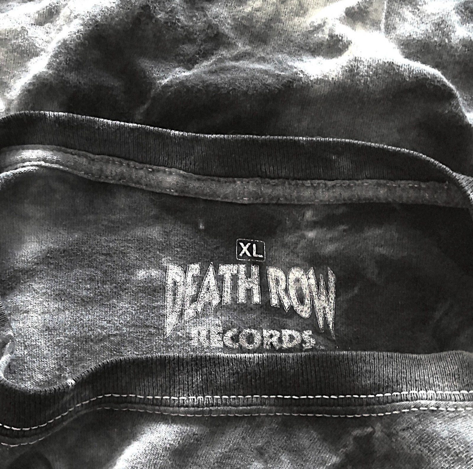 FILA T shirt Death Row Records uomo logo top manica corta grigio bluastro tie dye usata in ottime condizioni XL