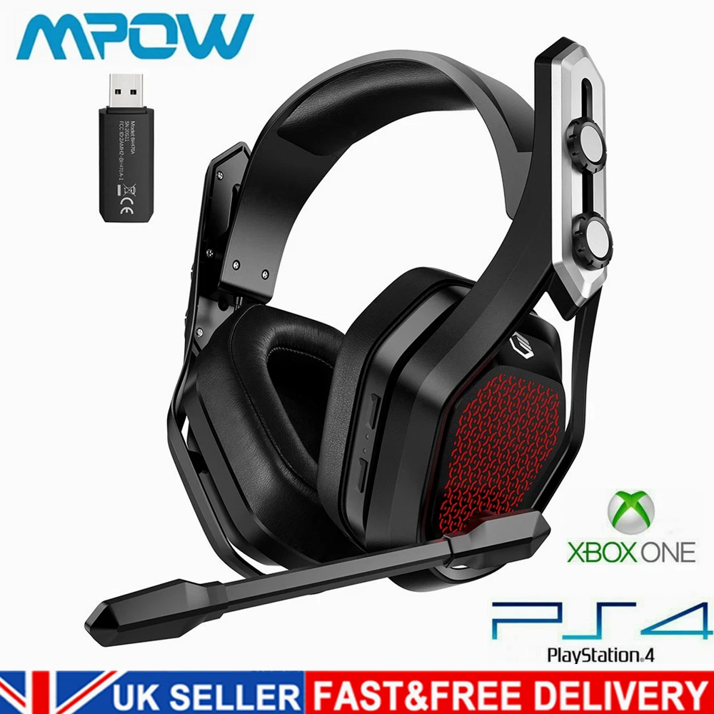 Mpow Wireless Gaming Headset USB 3.5mm for Over Ear PS4 PC PS5