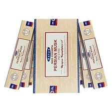 Satya Nag Champa Persian Musk Incense Sticks Pack of 12 Boxes 15gms