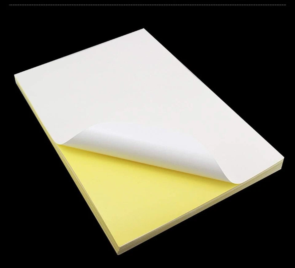 50 Feuilles Autocollante Papier Etiquette A4 21 x 29,7 cm 210x297 mm Feuille - Photo 2/2
