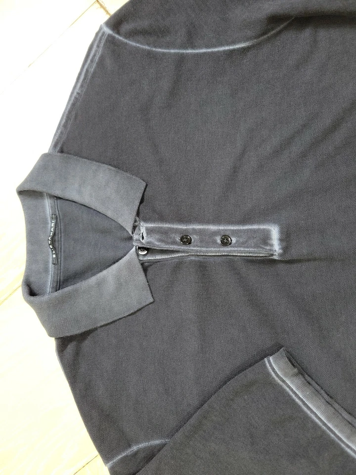 Elie Tahari Men's Medium Black Polo Shirt Vintage Wash 100% Cotton Preppy - Image 4 of 4