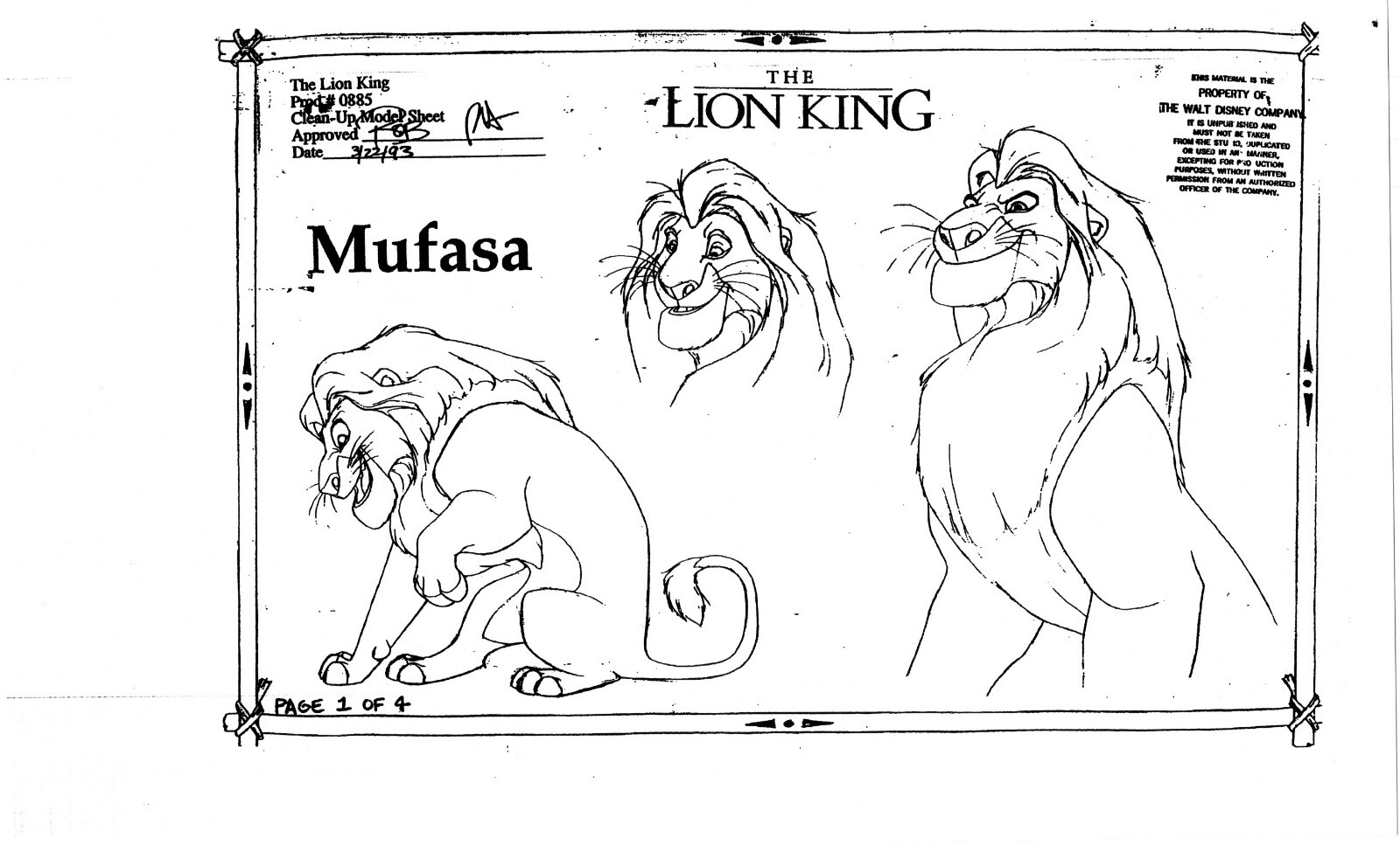 The LION KING Disney Production Model Copy used in 1998 Simba's Pride 428