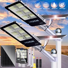 2x 5000W Commercial Super Large Solar Street Lights High Intensity Dusk to Dawn