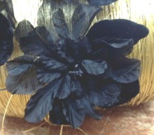 vintage velvet silk 1940s 3" black 1pc Japan