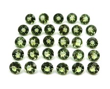 Peridot - facetté rond - brillant - 29pcs - 5.22Cts - Ø 3.9mm - sertissage