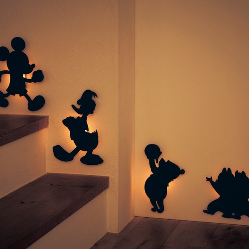 DISNEY Chip and Dale silhouette Wall Light Room Interior - Picture 3 of 8
