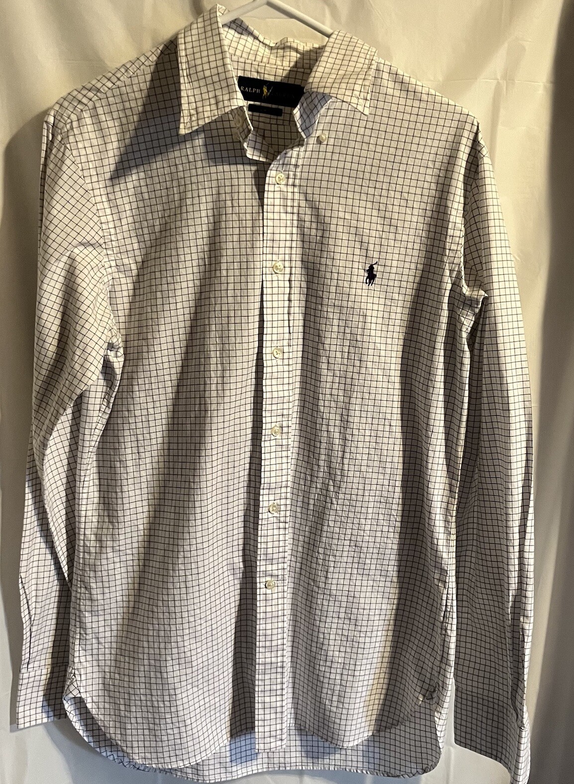 Camicia Ralph Lauren con bottoni collo 15 5" viola a righe preppy pony business