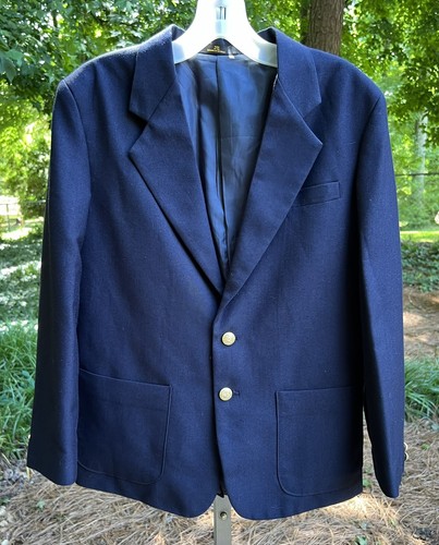 Boys Size 14 Reg Class Club Gold Label Navy Blazer Wool Blend Sports Jacket