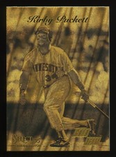 1995 SELECT CERTIFIED FOIL GOLD TEAM #11 KIRBY PUCKET HOF **NO CHIPPING**