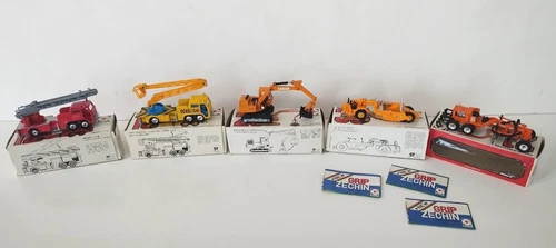 Lot of 5  Vintage Grip Zechin Japan w/ Original Boxes Diecast