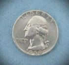 1959-D Washington Siver Quarter - VERY FINE CONDITION, #3