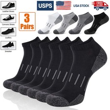 Men's Athletic Ankle Socks Moisture Wicking Cushion Sports Running Low Cut Sock