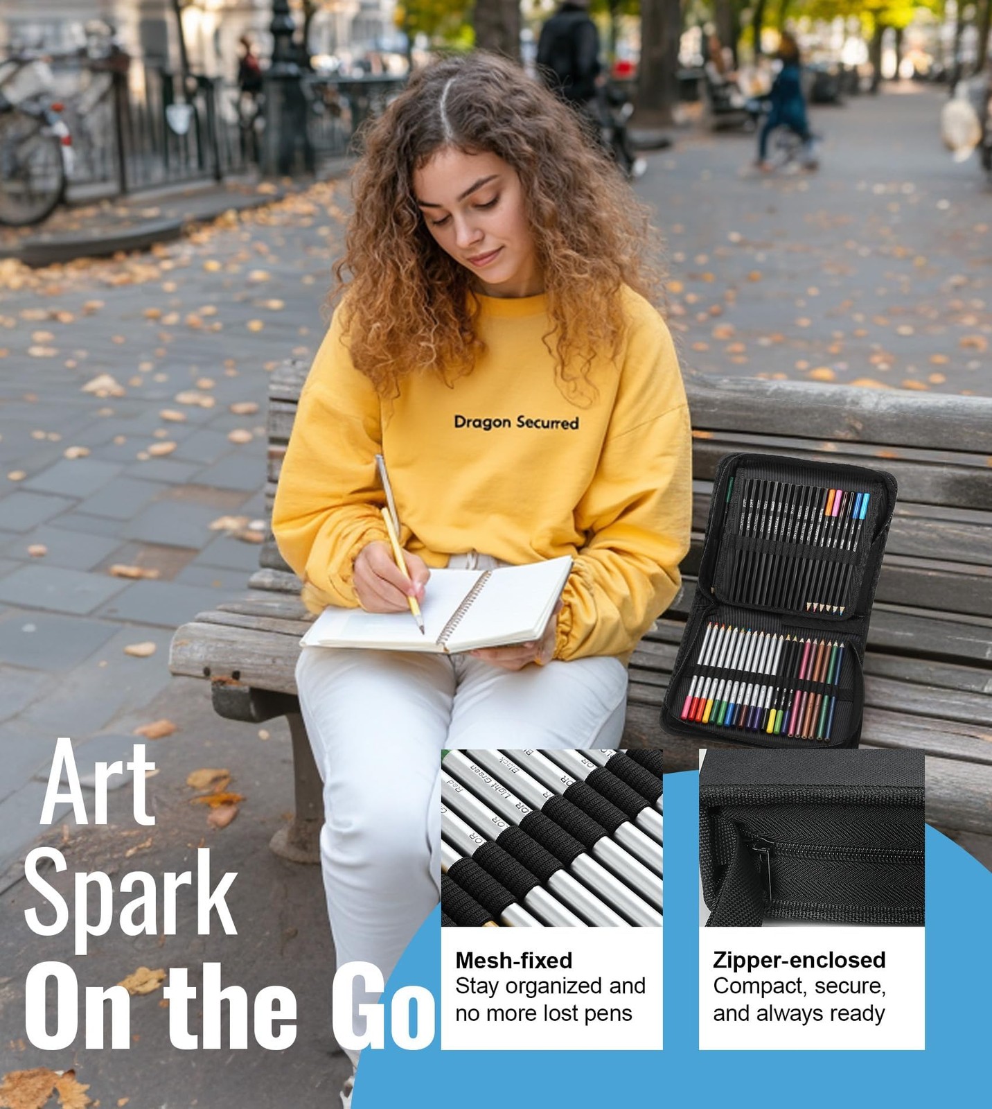 106-Piece Art Supplies Sketching Kit with 3-Color Sketch Book Coloring Book D