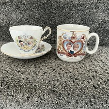 Prince Charles & Lady Diana Spencer Royal Wedding Cup, Saucer And Mug
