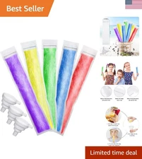 Safe and Durable 450 Pcs Ice Pop Mold Bags with Fun Funnels – Perfect for Kids!