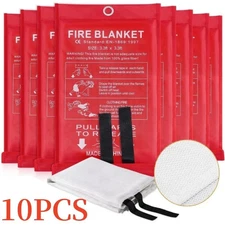 10PCS FIRE BLANKET Fiberglass Emergency Home Retardant 39''x39'''