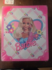 Vintage Mattel Inc 1996 Barbie Case Storage Carry Lots of Clothes / Accessories
