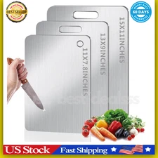 Titanium Cutting Board Set of 3, 100% Pure Titanium Cutting Boards for Kitchen
