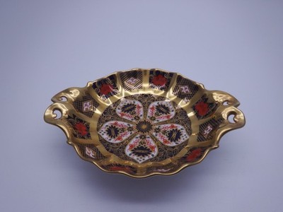 ROYAL CROWN DERBY OLD IMARI 1128 SOLID GOLD BAND SGB DUCHESS TRAY