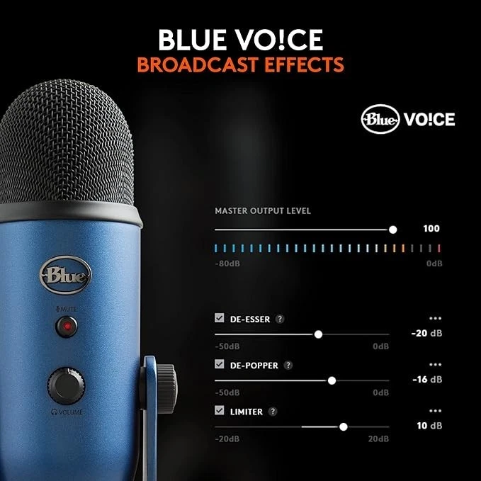 Blue Yeti Premium USB Microphone for Recording/Streaming/Gaming - Midnight Blue - Image 4 of 4