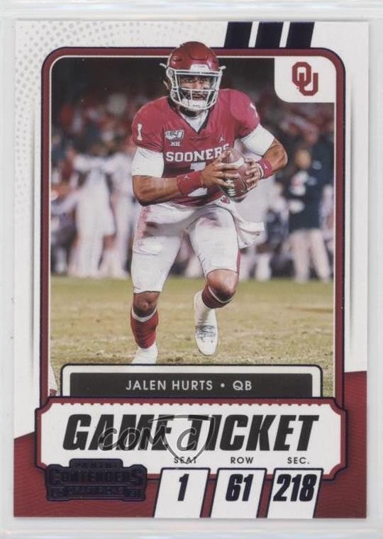 2021 Panini Contenders Draft Picks Game Ticket Purple Jalen Hurts #26 9o3