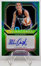 2021 Panini Prizm WNBA Signatures Green Prizm Allie Quigley #SG-AQG Auto