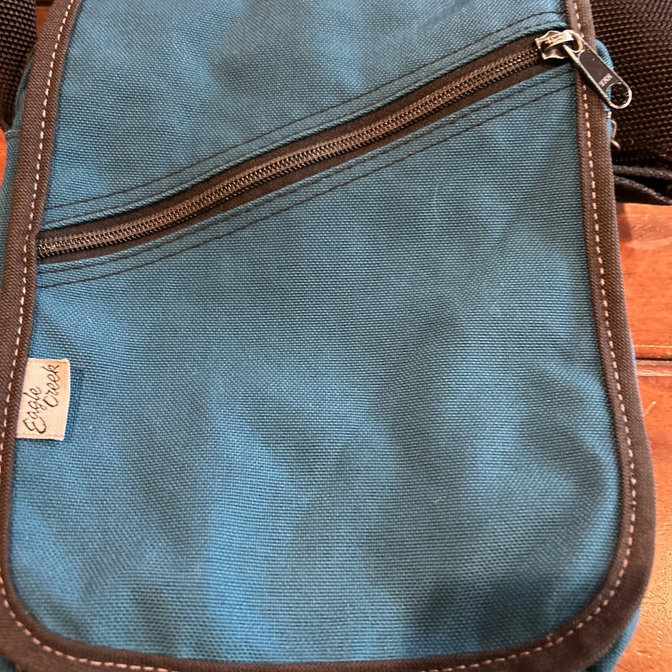 Bolso Bandolera Eagle Creek Travel Gear Verde De Colección Verde Azul Teal Mini Mensajero Foto 2 de 4