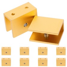 10pcs Glass Shelf Bracket Square Frameless Shower Brackets Mirror Mounting Clips