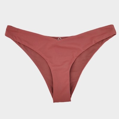 Onia Chiara Cheeky Bikini Bottom Clay Rose Pink Womens Medium Stretch New