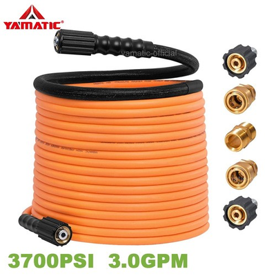 #ad YAMATIC 3700 PSI Flexible Durable Pressure Washer Hose 1 4quot; Adapters Fittings $60.79
