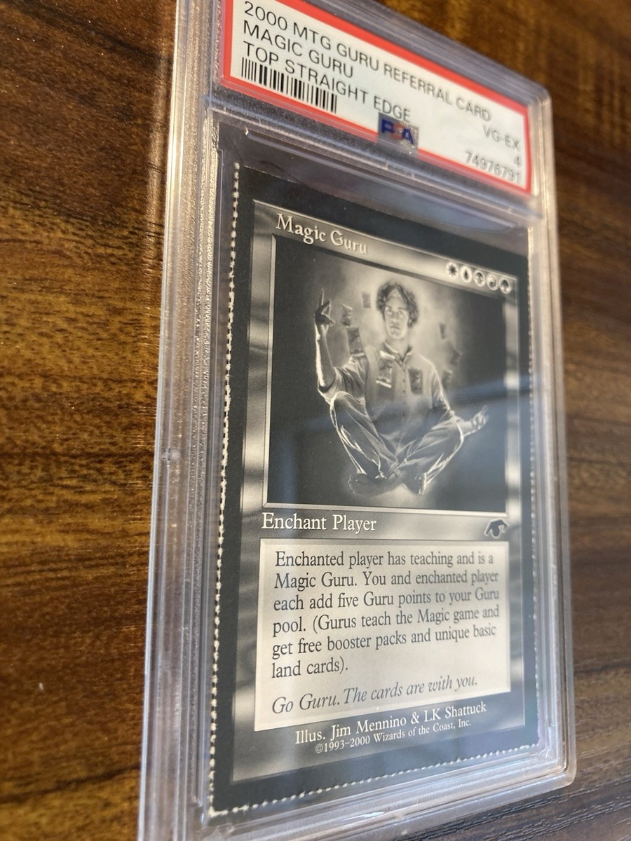 マジック：ザ・ギャザリング Magic Guru MTG✨MAGIC GURU REFERRAL CARD (Top Straight Edge)✨PSA 4 VG-EX