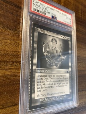 マジック：ザ・ギャザリング Magic Guru MTG✨MAGIC GURU REFERRAL CARD (Top Straight Edge)✨PSA 4 VG-EX