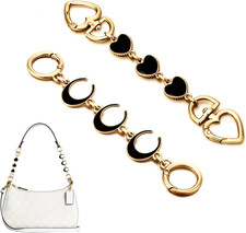 2Pcs Purse Extender Chain Heart Moon Bag Extender Chain Extenders for Handbag Go