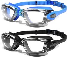 Swim Goggles, 2-Pack Swimming Goggles, anti Fog, No Leaking for Adult Women Men