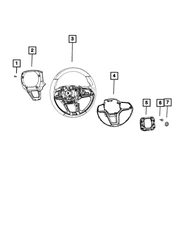 Genuine Mopar Steering Wheel Bezel 7HB33WS3AA